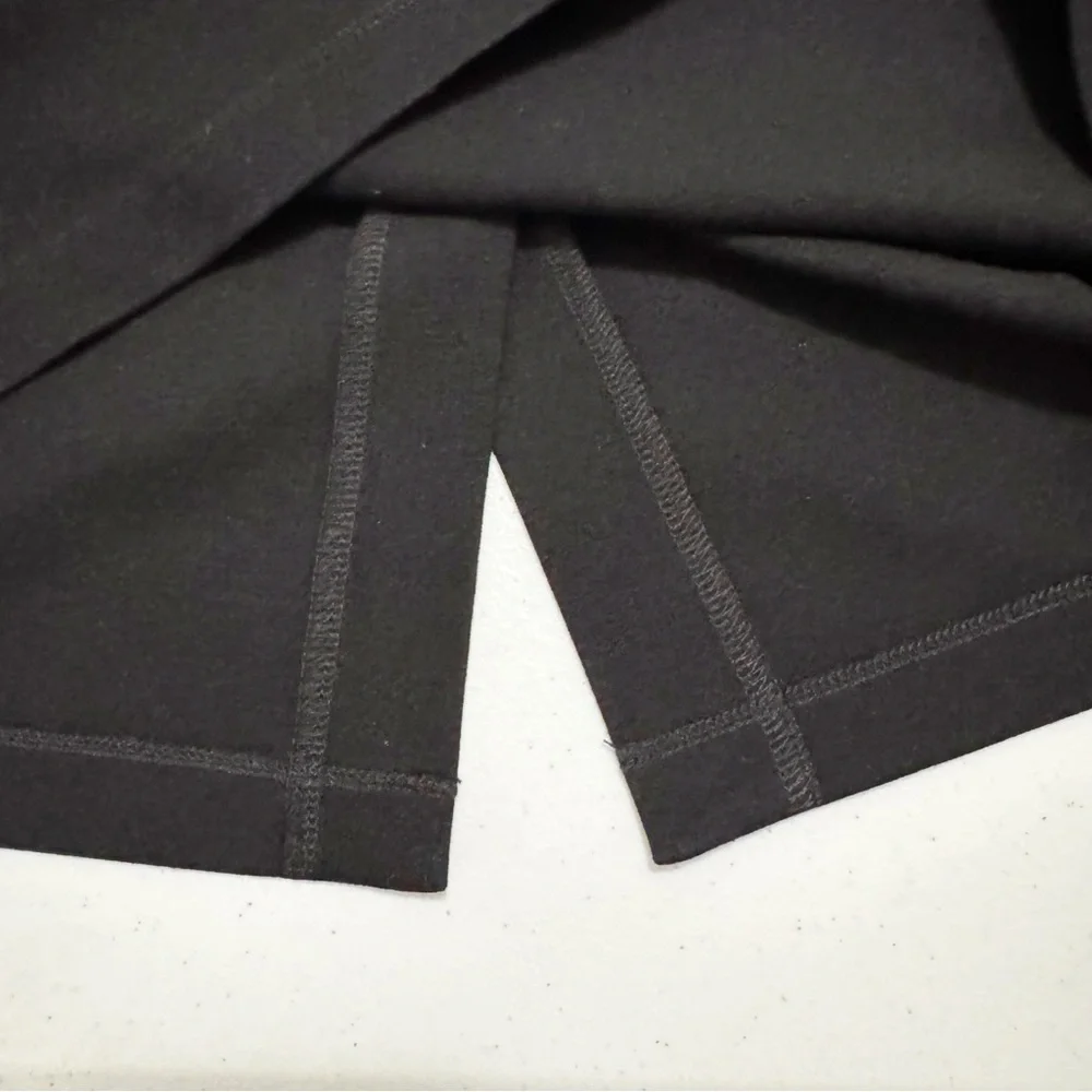 Eileen Fisher Viscose Stretch Ponte Skirt Black Medium